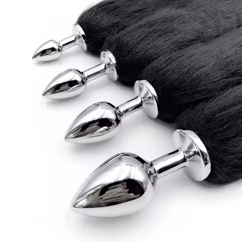 Metal Fox Dog Tail Butt Plug Anal Dilator for Adult Couples BDSM Animal Cosplay 18+ Unisex