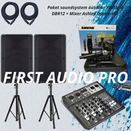 Ready Paket 4 soundsystem outdoor YAMAHA DBR12 + Mixer Ashley