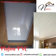 Plafon PVC Motif Kayu dan Plafond Polos Anti Rayap