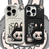 Labubu Card wallet Phone case For iPhone 16 15 14 13 12 11 Pro Max 16 15 14 Plus 13Mini For Samsung 