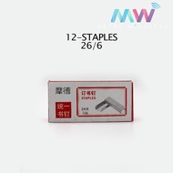 Staples, Premium, 1/4" Length, Half Strips, Jam Staples for Stapler Heavy Duty 12