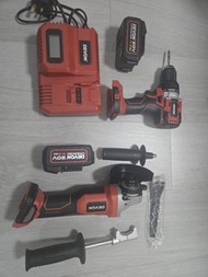DEVON 20V 無刷充電式電鑽及角磨機套裝