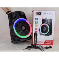 AO-865 TWS Wireless Bluetooth 5.0 Portable Speaker / Super Bass / RGB LED Light / FM Radio / AUX / T