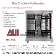 ROTISSERIES OVEN GAS GETRA HGJ-60L OVEN PEMANGGANG AYAM BEBEK NEW