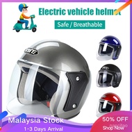 3BF1 Helmet 1/2 HALF cut Double Lens Motor Motorcycle Helmet Half Helmet Comfortable Safety Motor Bike Cycling Helmet Mo