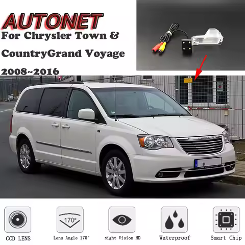 AUTONET HD Night Vision Rear View camera For Chrysler Town & Country/Grand Voyage 2008~2016 /license