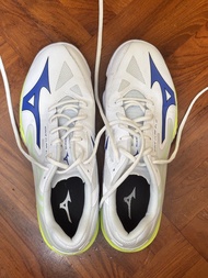 Mizuno Wave Claw EL 2 Badminton Shoes White Blue Yellow