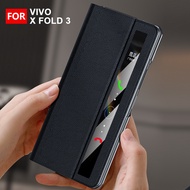 Original Flip Leather Cover For Vivo X FOLD 3 Mirror Smart Touch View Protect Shockproof Case For X FOLD3 Casing