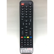 Re-04 family TV remote control is used with smart TVs like this and only have YouTube buttons.
