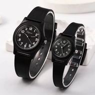 QQ105 Men Watch Quartz Battery 626Tape Simple Black Luminous Trend Watch Jam Tangan Hitam