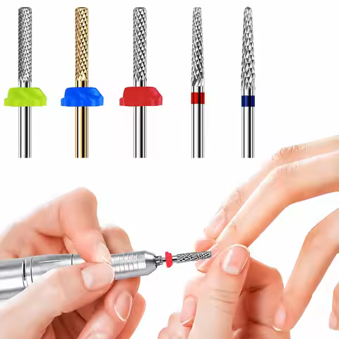 1pc Stainless Steel Nail Drill Bit Nail Drill Machine Bit For Gel Removal Polishing Tools Profession