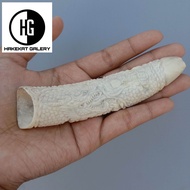 pipa rokok once taring iga duyung ukir naga E172