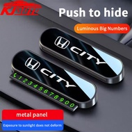 Honda City Car Phone Number Card Temporary Parking Card Plate Can Be Hidden Telephone Number with 5 
