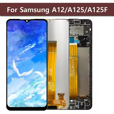Tested LCD Screen For Samsung Galaxy A12 Display LCD SM-A12F SM-A12F/DSN Touch Screen Digitizer Asse