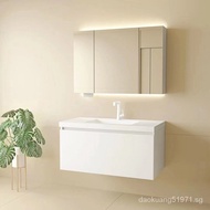 LM7QWholesale Mengyan Bathroom Modern Minimalist Bathroom Cabinet Ceramic Whole Washbin Smart Multi-Functional Bathroom Cabinet Mirror Cabinet Set