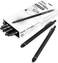 Pentel Energel BL437R1 Retractable Gel Ink Rollerball Pen - 0.7mm Nib - Black - Pack of 14