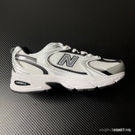 NB 530 White, Black, Silver and Metallic Sneakers MR530LB Unisex ZJCY