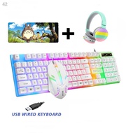 ﺴ✠STX 540 Gaming Keyboard And Mouse Headset Set With Mouse Pad RGB Combo (4 in 1) RGB Keyboard Mouse