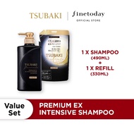 TSUBAKI Premium Ex Intensive Repair Shampoo Value Set (1 Shampoo + 1 Refill)