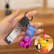 Bật Lửa Gas Khò Móc Khóa Hình Gấu Bearbrick Màu Cầu Vồng ( Xài Gas - Lửa Khò 1 Tia)