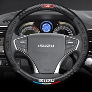 Isuzu D-Max Steering Wheel Cover Carbon Fiber Leather Car Steering Protective Cover For Isuzu Dmax M