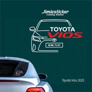 Sticker Vios 2025, Toyota Vios, Car Sticker, Custom Sticker, Vinyl Cutting.