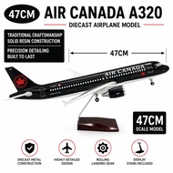 *𝙁𝙍𝙀𝙀 𝙆𝙀𝙔𝘾𝙃𝘼𝙄𝙉* 47cm Canada Airways Airbus A320 Diecast Airplane Model with Landing Gear Display Sta