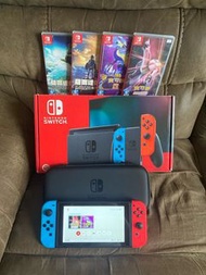 Nintendo Switch 大電版 + 四個遊戲