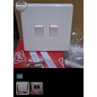 2 gang mk switch type e8872 double mk 2 gang switch/