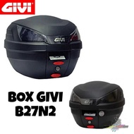 BOX GIVI  B27N2 27L ORIGINAL BOX ONLY ACCESSORIES MOTOR BLACK BOX YAMAHA HONDA UNIVERSAL Y15ZR RS150 RSX VARIO NVX ADV