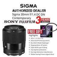 SIGMA 30MM F/1.4 DC DN CONTEMPORARY LENS FOR SONY E-MOUNT/FUJIFILM X-MOUNT