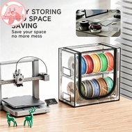 ruelenme 1 Set 2 Tiers Metal Filament Storage Ra With Trans Cover 3D Printer Filament Storage Box Ho