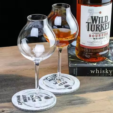 2Pcs Professional Blender's Whiskey Copita Nosing Glass,Tulip Bud,Whisky Crystal,XO Chivas Regal Gob