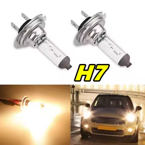 2pcs H7 55w 12v Car Halogen Bulb Fog Halogen Bulb Source Fog Lamp Headlights Bulbs 3200k 100W H7 Hea