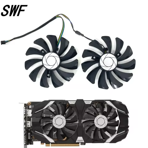 New 2PCS/set 85MM HA9010H12F-Z 4Pin GPU Cooler Fan For MSI GTX 1060 OC 6G GTX 960 P106-100 P106 GTX1
