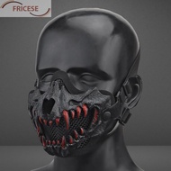 [Fricese.my] Fangs Cosplay Airsoft Mask Headwear Half Face Mask Halloween Horror Party Decor