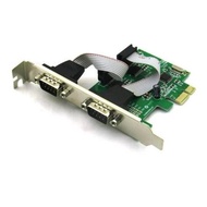 PCI Express x1 x16 Card Serial i/o PCI-E PCIE 2 Port DB-9 COM RS-232 DB9 RS232