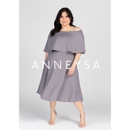 ✱AMELIA PLUS SIZE Midi neoprene formal gown dress wedding kasal debut ninang☂gown for debut