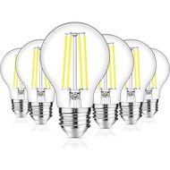 GGOYING 60W Equivalent E26 LED Bulb Dimmable, 850LM LED Edison Bulbs Daylight White 5000K, 6W A19 Fi