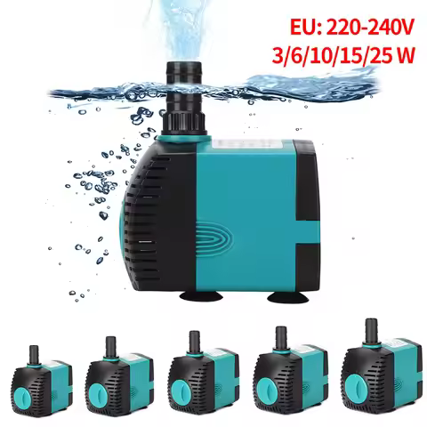 Ultra-Quiet 3W 6W 10W 15W 25W Submersible Water Fountain Pump Filter Fish Pond Aquarium Water Pump T