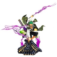 Mô hình One Piece : Mô hình Zoro wano trên mái nhà cao 16cm