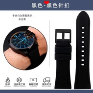 Watch Strap Suitable for Diesel Diesel Silicone Watch Strap DZ4318/7395/4496/4323 Series Waterproof 