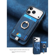 magsafe wallet magsafe wallet cute 2 in 1 Suitable for iphone17promax Magnetic Card Holder Phone Cas