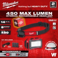 Milwaukee Headlamp / IR HL450 Internal Rechargeable Headlamp (450 Lumen) / Lampu Kepala