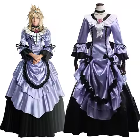 Final Cosplay Fantasy FFVII Remake Cloud Strife Girl Ver3 Cosplay Costume Ball Gown Cloud Strife Fem
