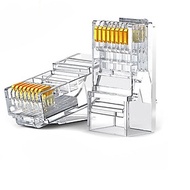 đầu bấm mạng Cat6 RJ45 trong suốt chân mạ vàng 24K Ugreen 120DL60558NW bao có 100 chiếc hàng chính h