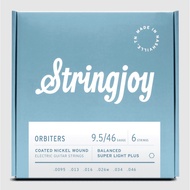 Stringjoy Orbiters Coated Electric 6 String 9.5/46 Guitar Strings Rust-Proof Coating Complete Set Of