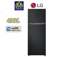 LG 493L Top Freezer Fridge GN-B452PQBK in Essence Matt Black Inverter Refrigerator