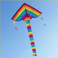 SPT 51 97x39 37inches Portable Rainbow Kite Toy Bright Color Nylon Made Yard Games