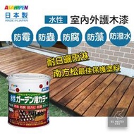 日本製 室內外/庭院木製品 水性護木漆 南方松透明漆 防霉 防潑水 防蟲 防腐 防藻 花架台木甲板木桌椅 油老爺快速出貨